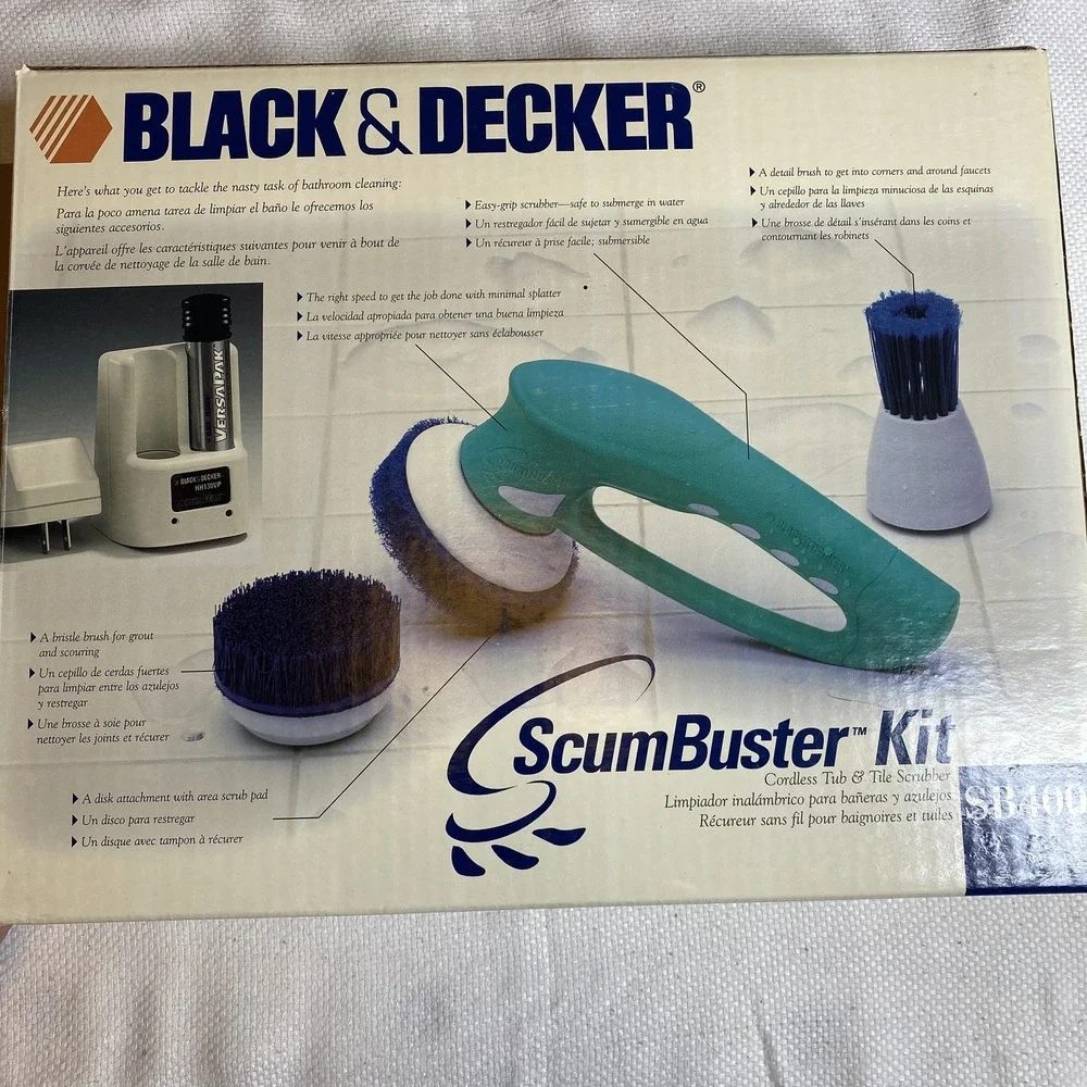 Black & Decker ScumBuster SB400 Cordless Tub Tile Scrubber VersaPak Battery Kit